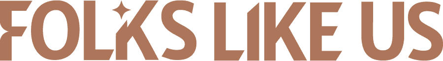 Folks Like Us logo featuring diverse community members and inclusive design.